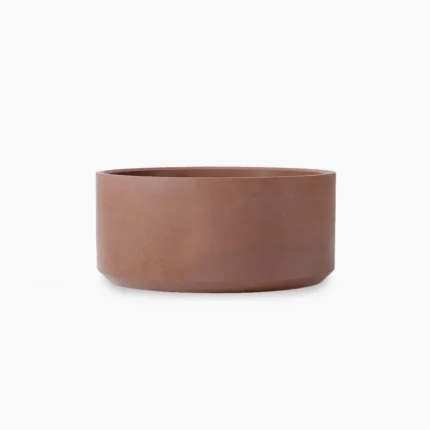 Cuba cilíndrica Chanfrada de concreto terracota