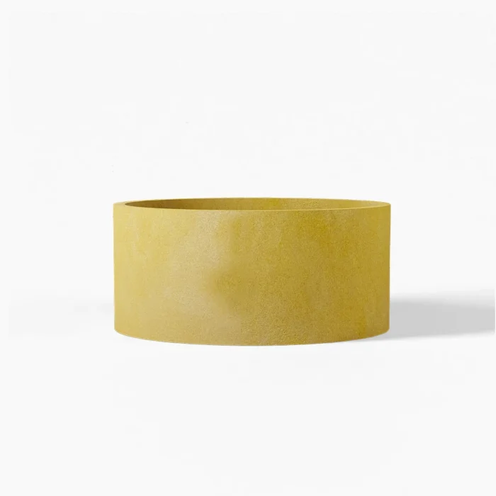 Cuba Cilindrica Classica de Concreto Amarelo
