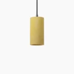 Pendente cilíndrico de concreto amarelo