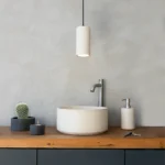 Pendente cilíndrico de concreto areia