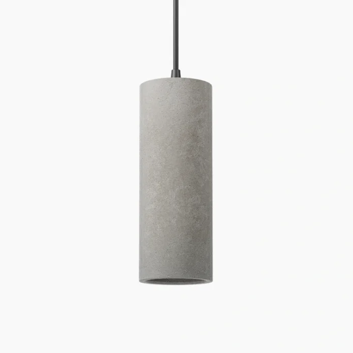 Pendente cilíndrico longo de concreto cimento