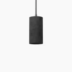 Pendente cilíndrico de concreto preto