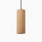Pendente cilíndrico longo de concreto salmão