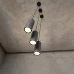 Pendente cilíndrico de concreto verde