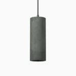 Pendente cilíndrico longo de concreto verde