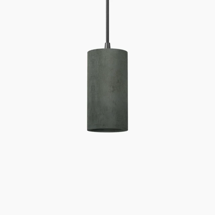 Pendente cilíndrico de concreto verde