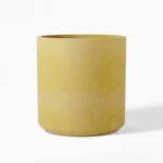 Vaso Cilíndrico Chanfrado de Concreto amarelo