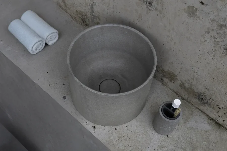 Cuba Cilindrica Clássica de Concreto