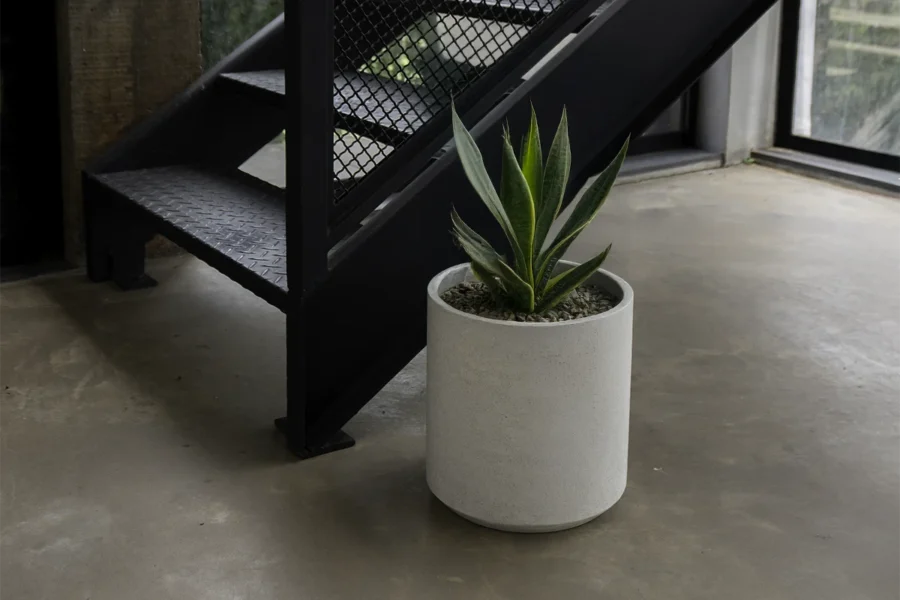 Vaso cilíndrico de concreto