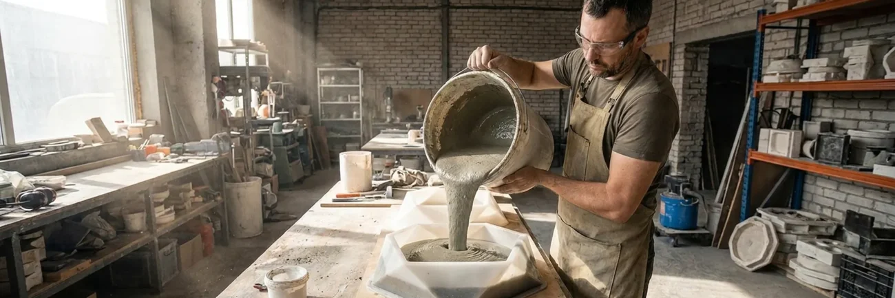 concreto para artesanato